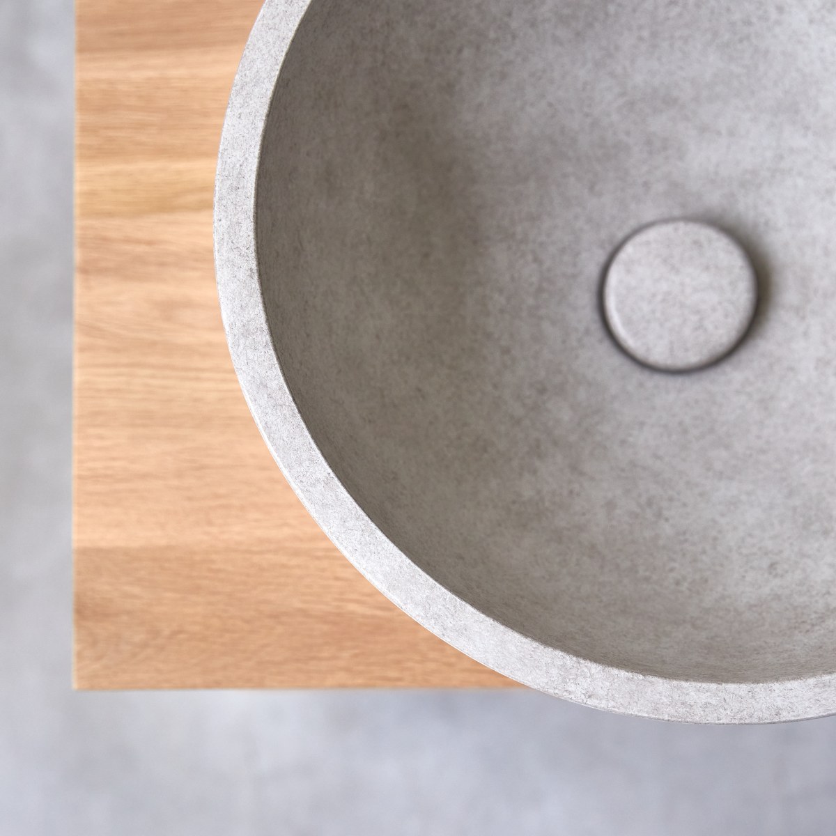 Micha - Rundes Waschbecken grauem Beton ∅ 36 cm
