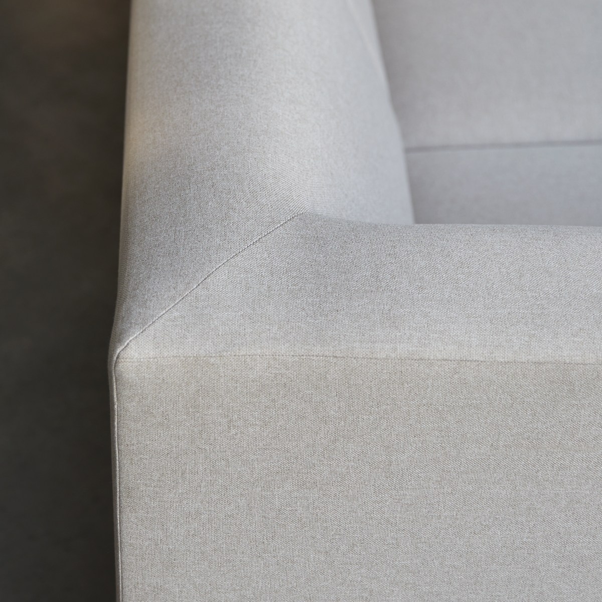Lars - Sofa mit Ecke links und ecrufarbenem Stoffbezug 295 x 185 cm ,5-Sitzer
