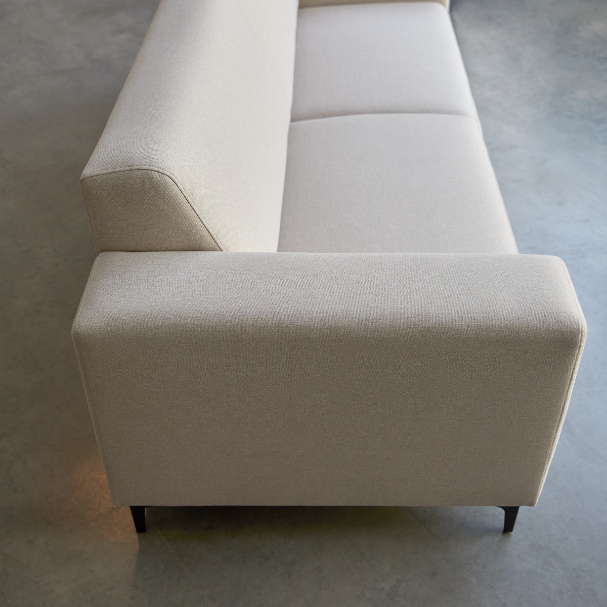 Lars - 3-Sitzer-Sofa mit ecrufarbenem Stoffbezug