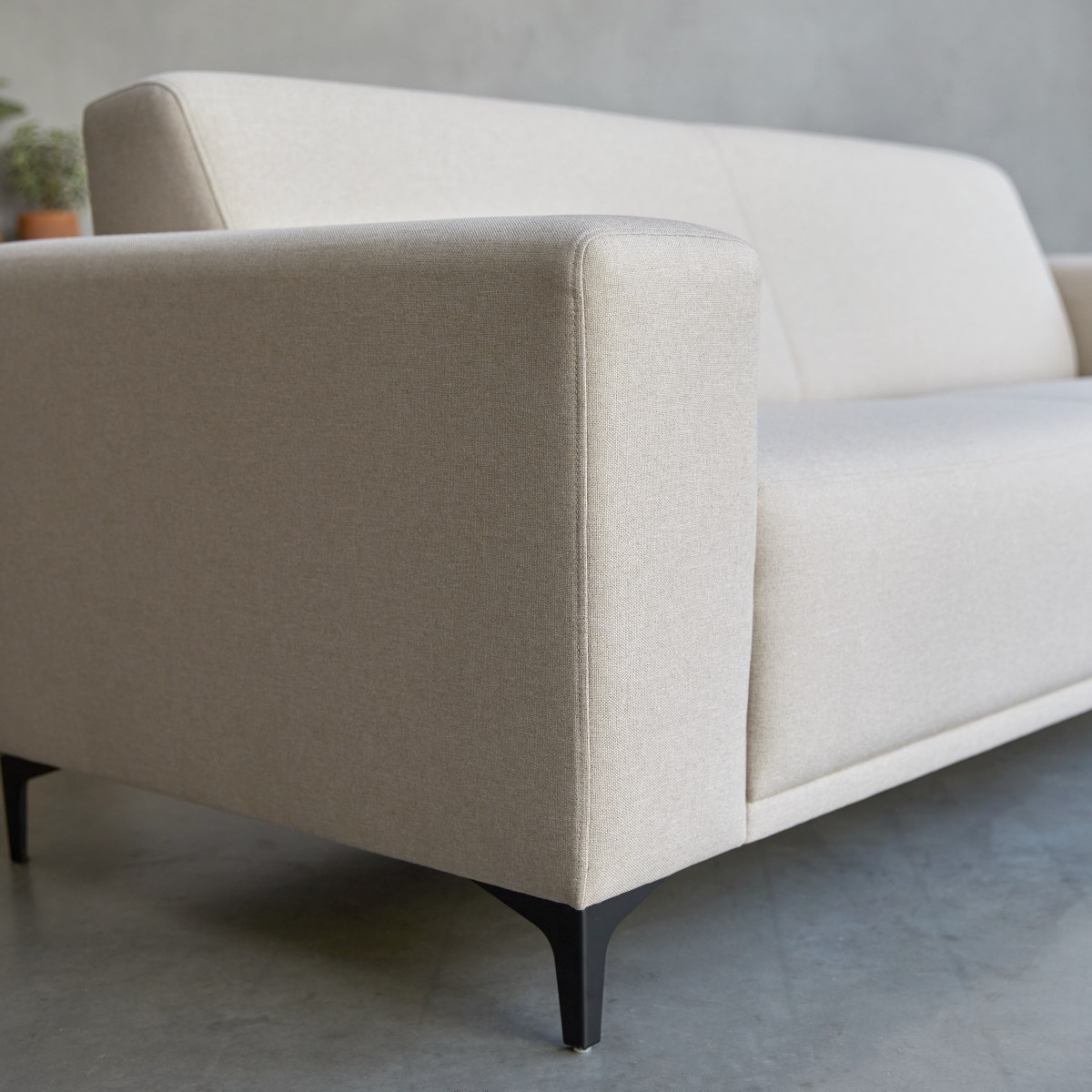 Lars - 3-Sitzer-Sofa mit ecrufarbenem Stoffbezug