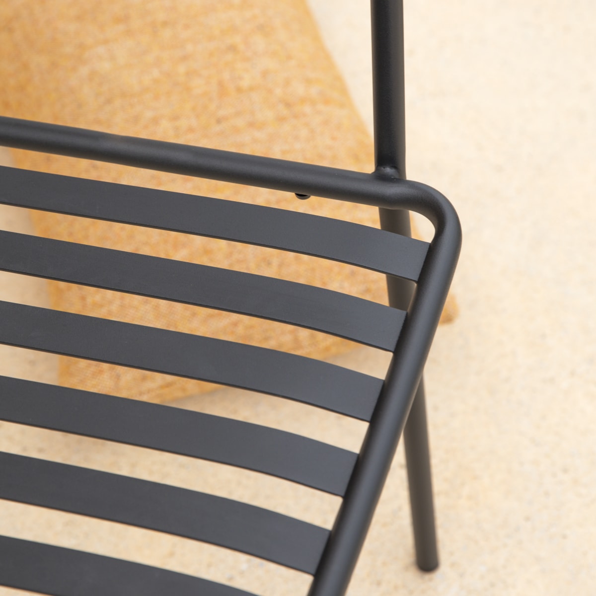 Gaby - Gartenstuhl aus Metall, black