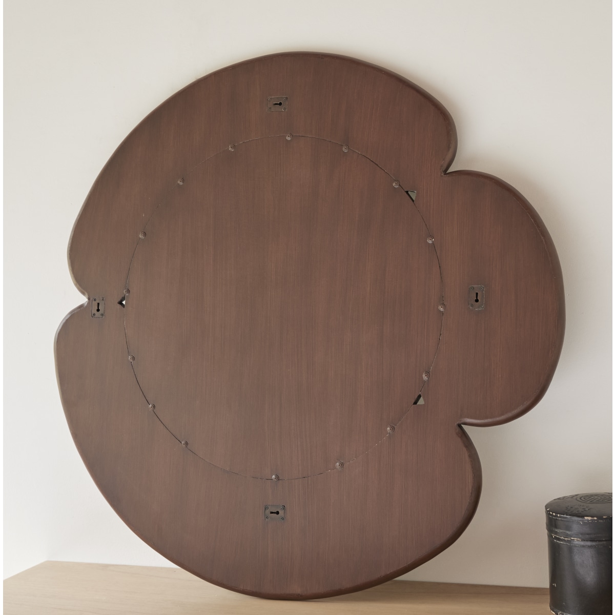 Sara - Spiegel mit dunklem Mindiholz-Rahmen 110 x 110 cm