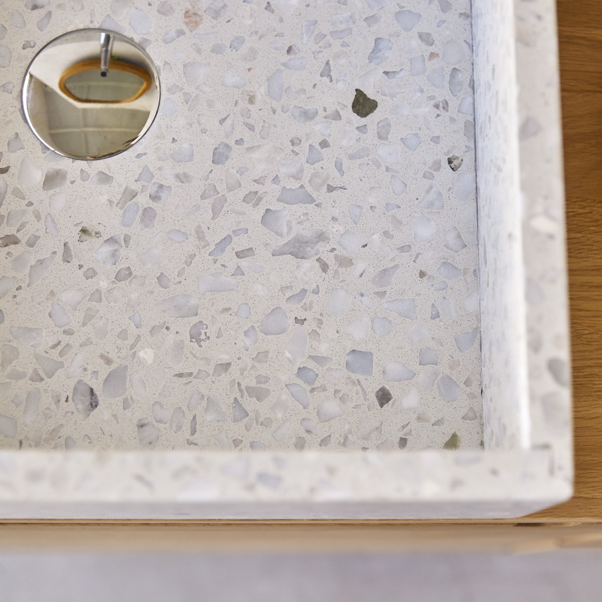 Made - Square premium terrazzo moon basin w. 40 cm