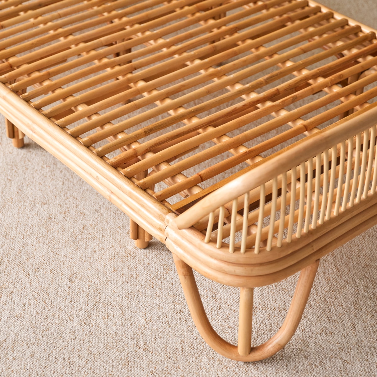 Simone - Rattanbett mit Lattenrost 90 x 200 cm