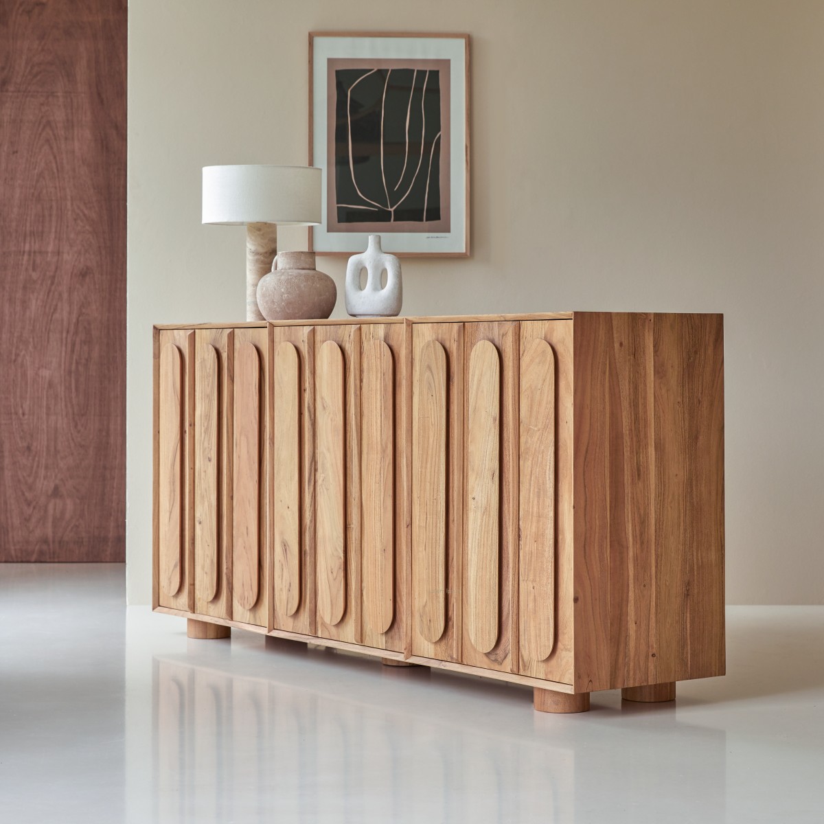 Olga - Buffet aus massivem Akazienholz 180 cm