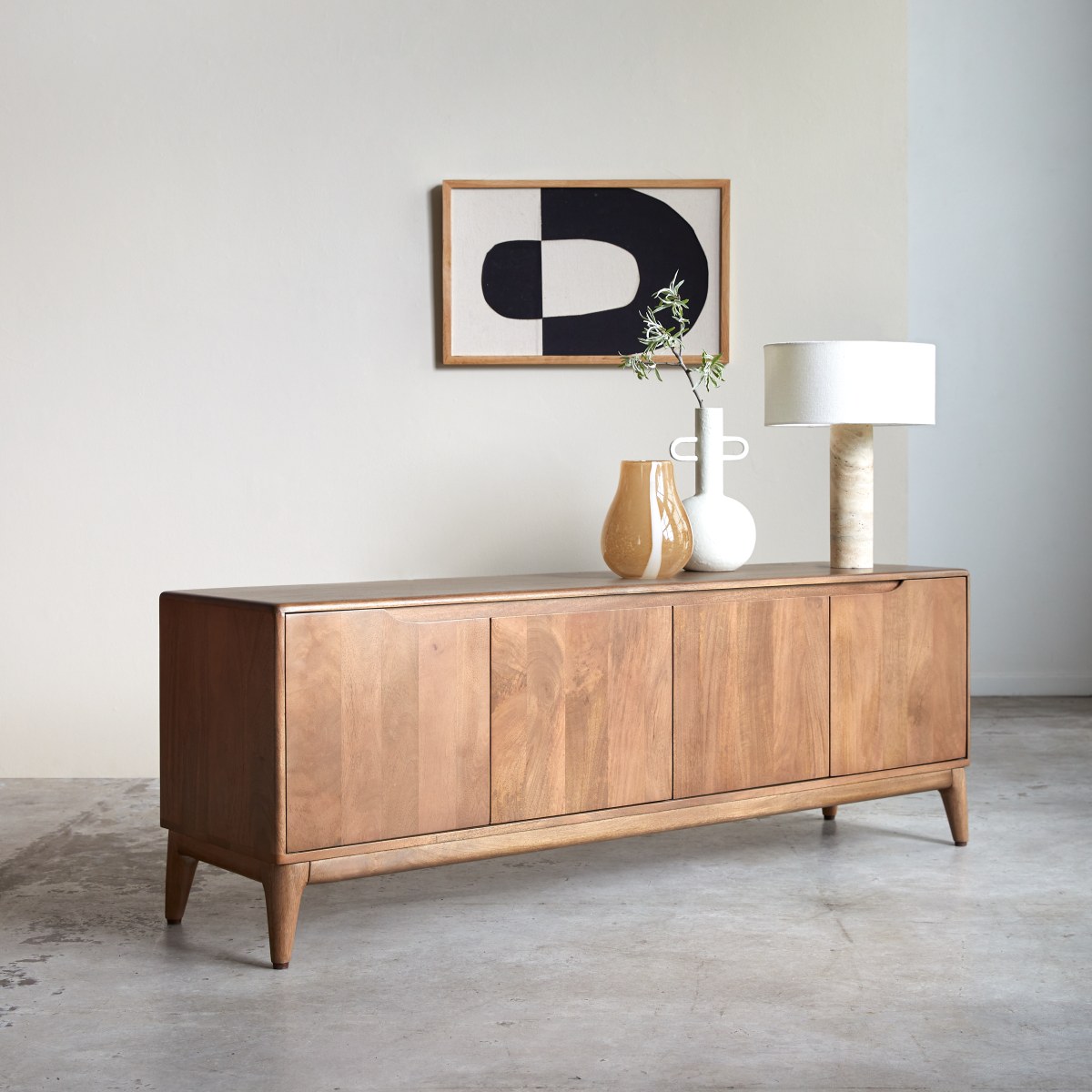 Gabrielle - TV-Schrank aus massivem Mangoholz, 160 cm