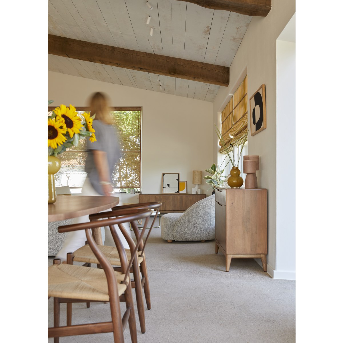 Gabrielle - Sideboard aus massivem Mangoholz, 100 cm