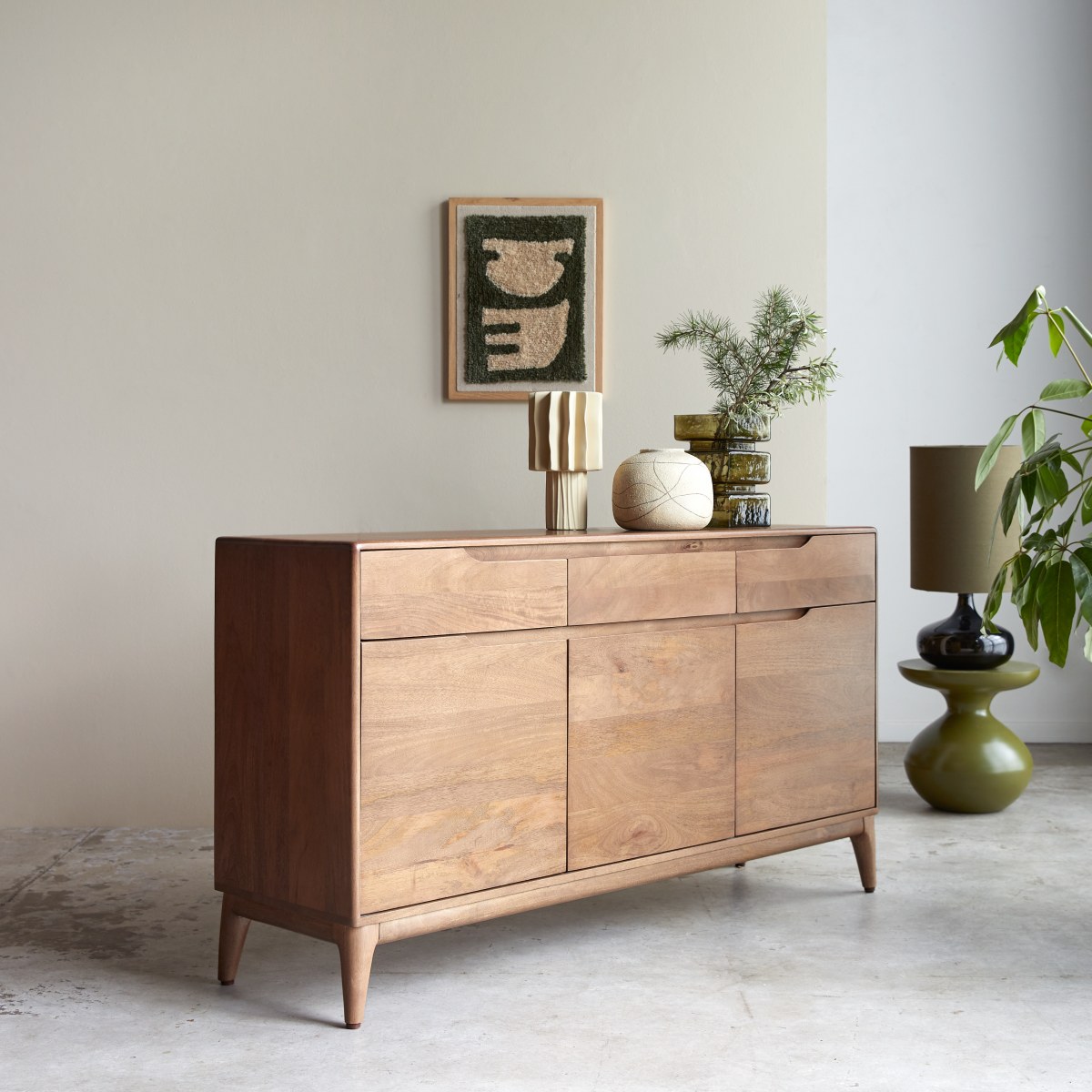 Gabrielle - Sideboard aus massivem Mangoholz, 150 cm