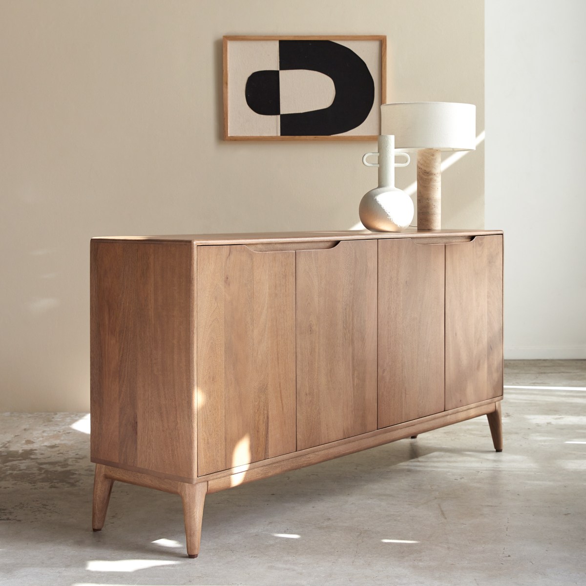 Gabrielle - Sideboard aus massivem Mangoholz, 160 cm