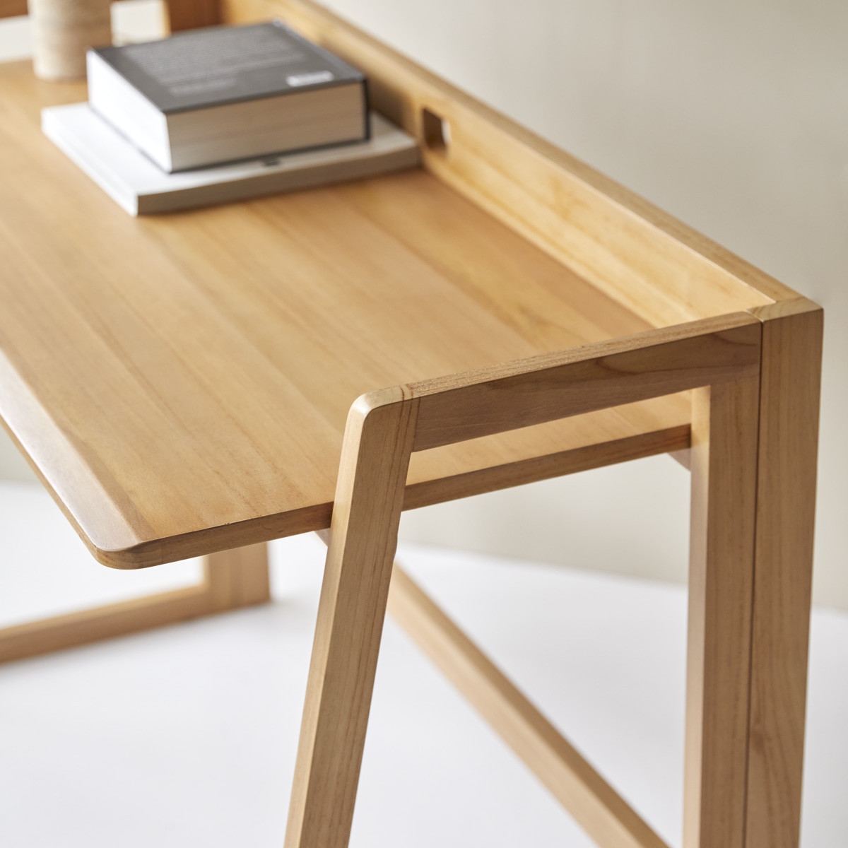 Philip - Folding desk in solid light teak