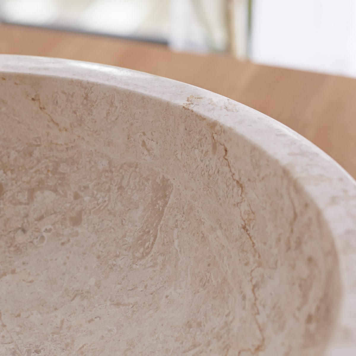 Scrula - Waschbecken aus Marmor cream ∅ 45 cm