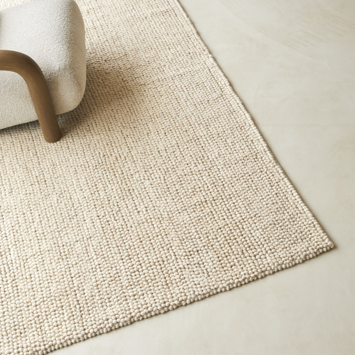 Arya - Woll- und Baumwollteppich 140×200 cm – Beige