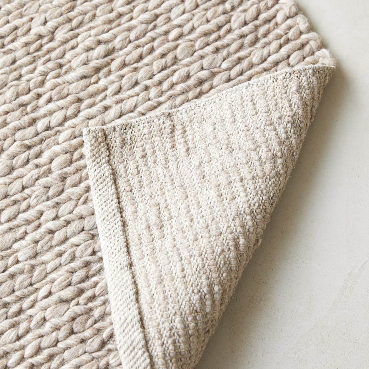 Arya - Woll- und Baumwollteppich 140×200 cm – Brown