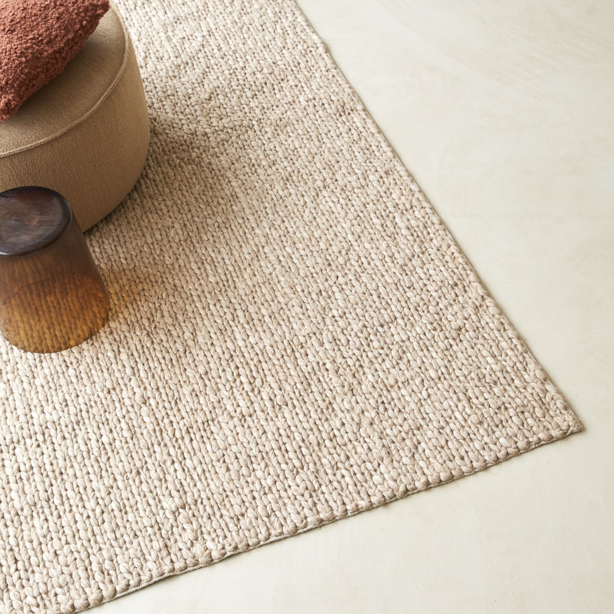 Arya - Alfombra de lana y algodón 200×300 cm – Brown
