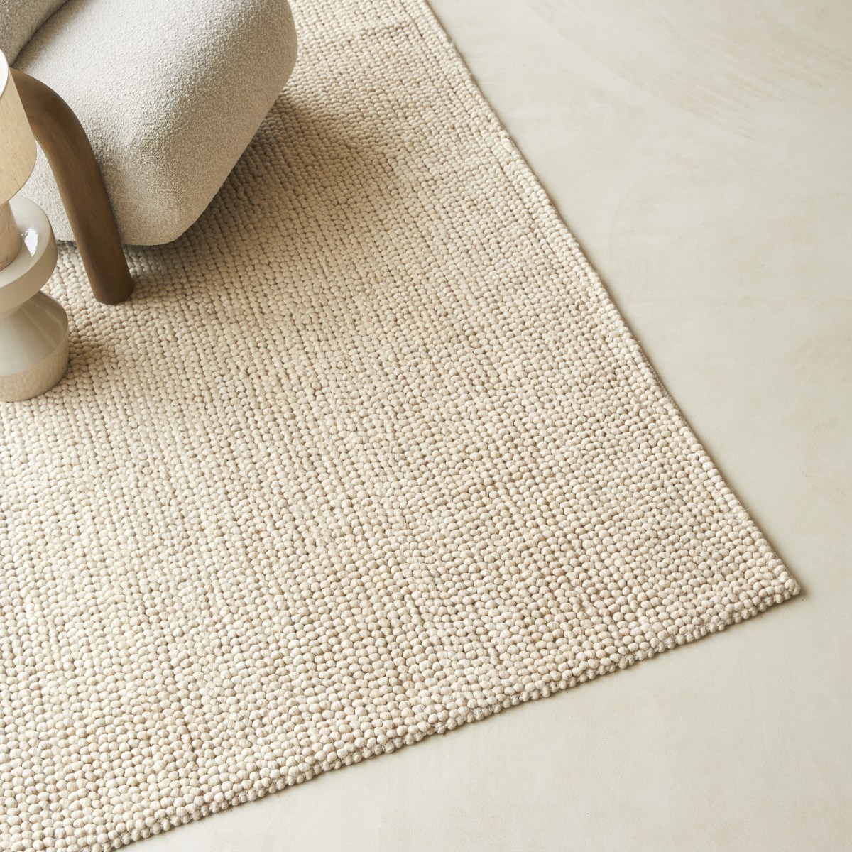 Arya - Tapis en laine et coton 200×300 cm - Beige