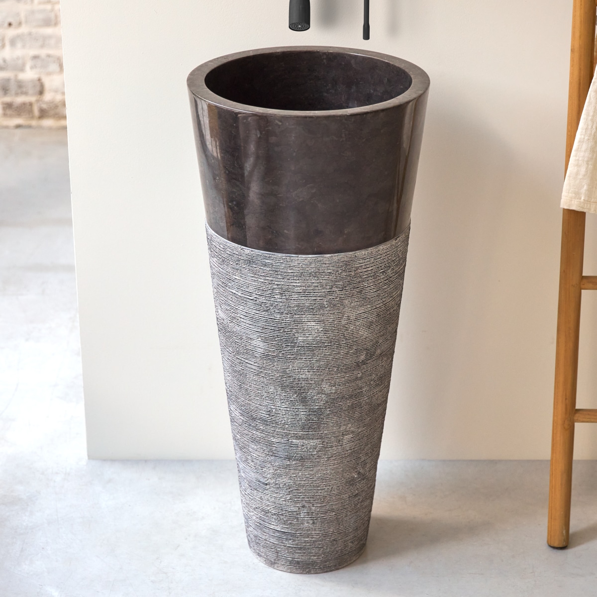 Koni - Standwaschbecken aus Marmor ∅ 40 cm