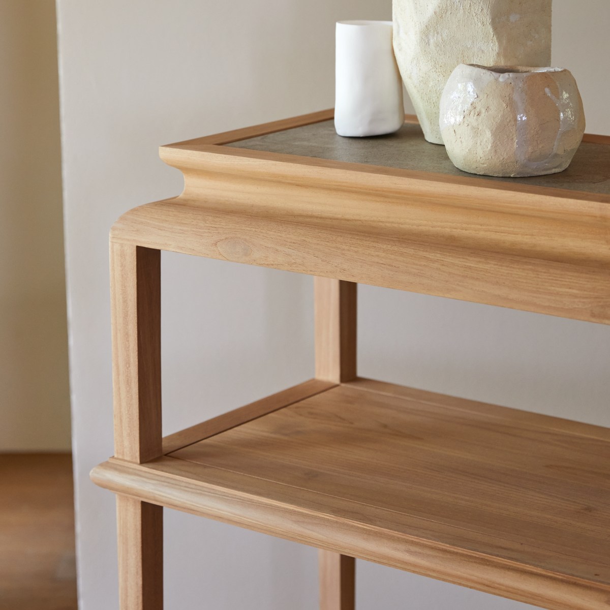 Achille - Konsole aus massivem Teakholz 100 cm