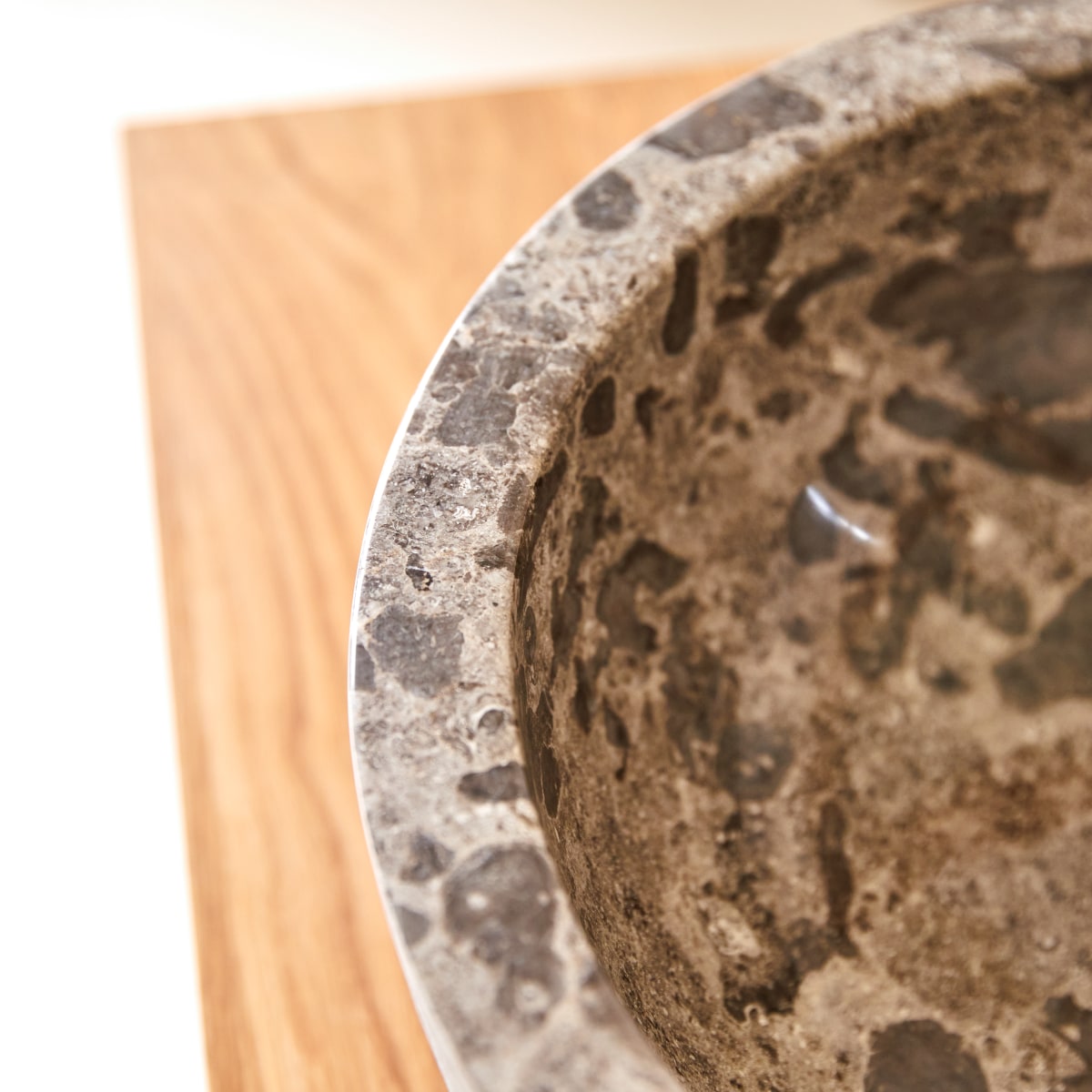 Exo Stri - Waschbecken aus Marmor grey ∅ 40 cm