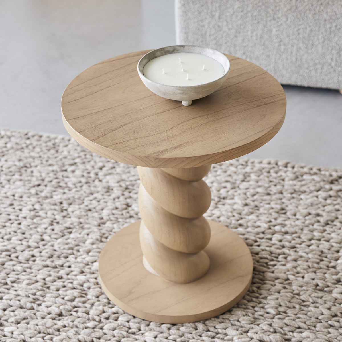 Liza - Ablagetisch aus Mindi, Cream