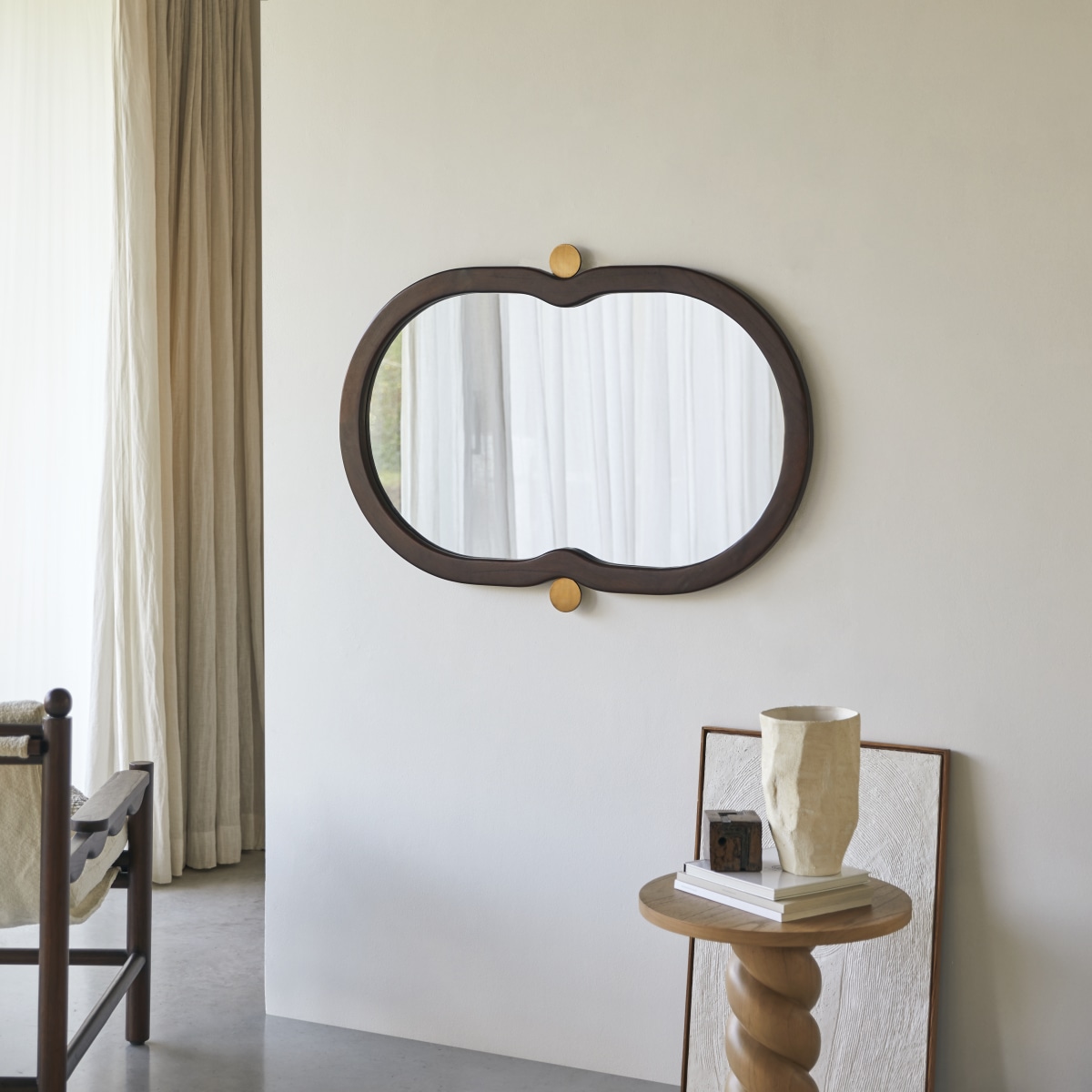 Agate - Spiegel aus Mindiholz, 105 x 65 cm