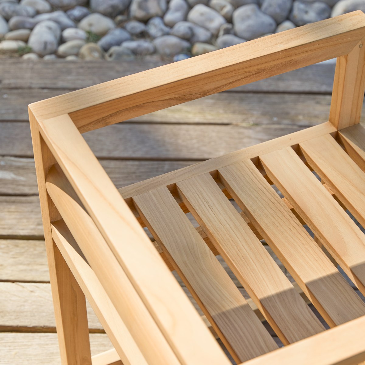Noah - Gartenstuhl aus massivem Teakholz