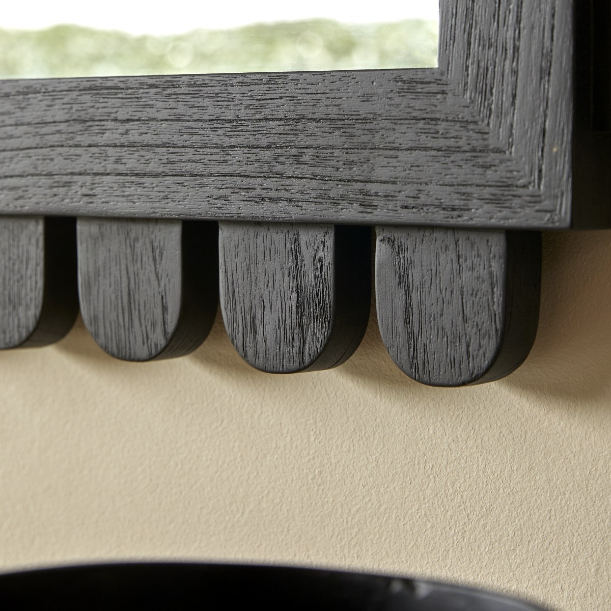 Luca - Mindi wood mirror, 75x75 cm