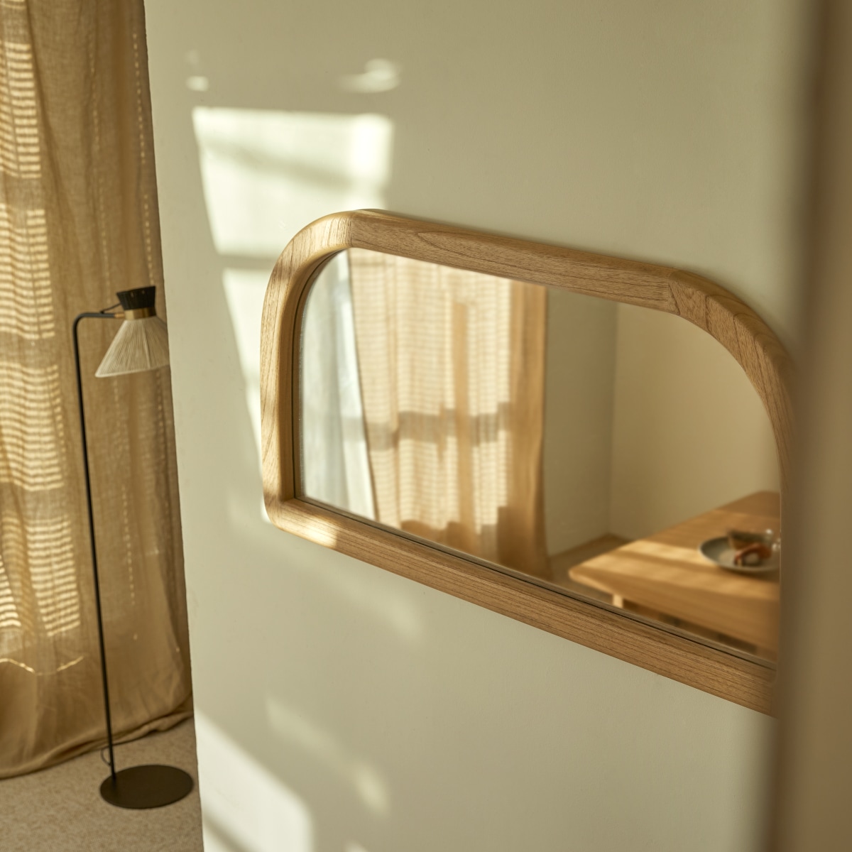 Léonie - Espejo de madera de mindi de 60x120 cm