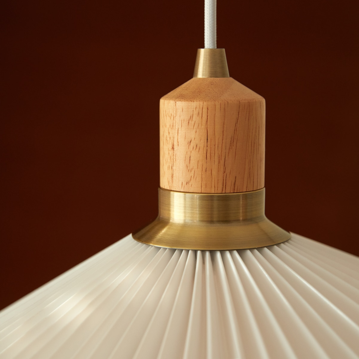 Aurore - Lámpara colgante plisada blanca 40 cm