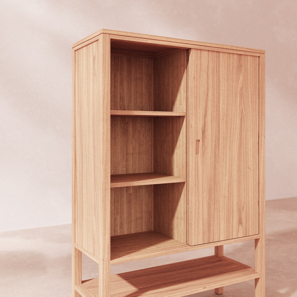 Anton - Sideboard aus massivem Teak 100 cm