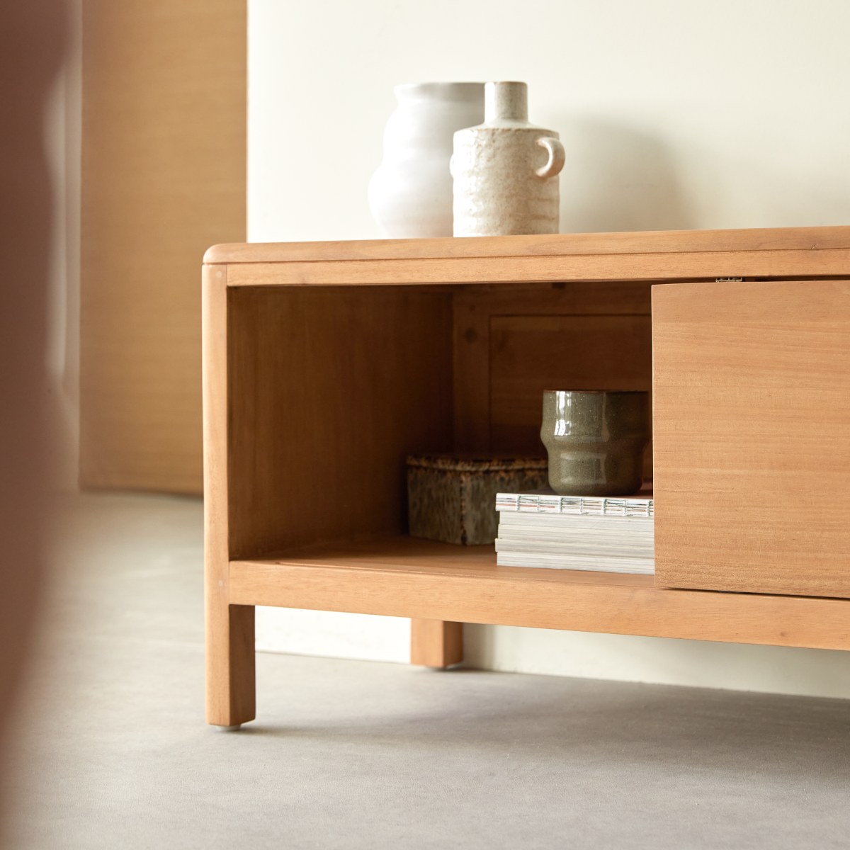 Celestine - TV-meubel van mahonie massief, 130 cm