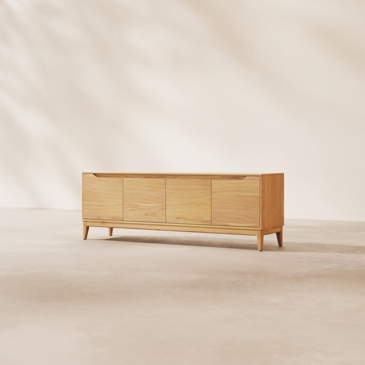 Gabrielle - TV-Schrank aus massivem hellem Mangoholz 160 cm
