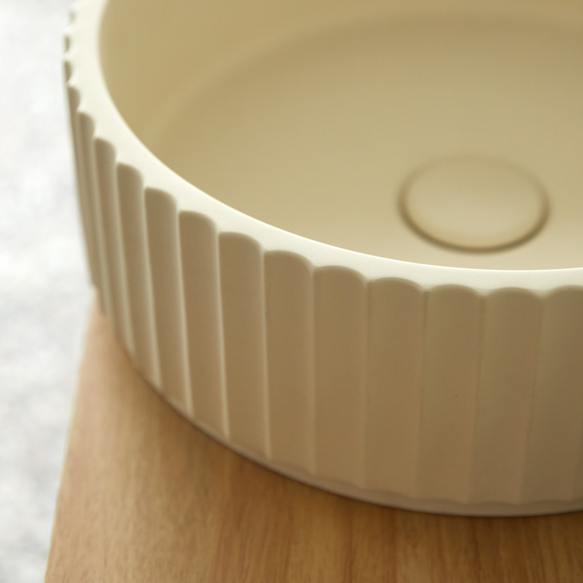 Zora - Vasque ronde en ciment cream ∅ 36 cm