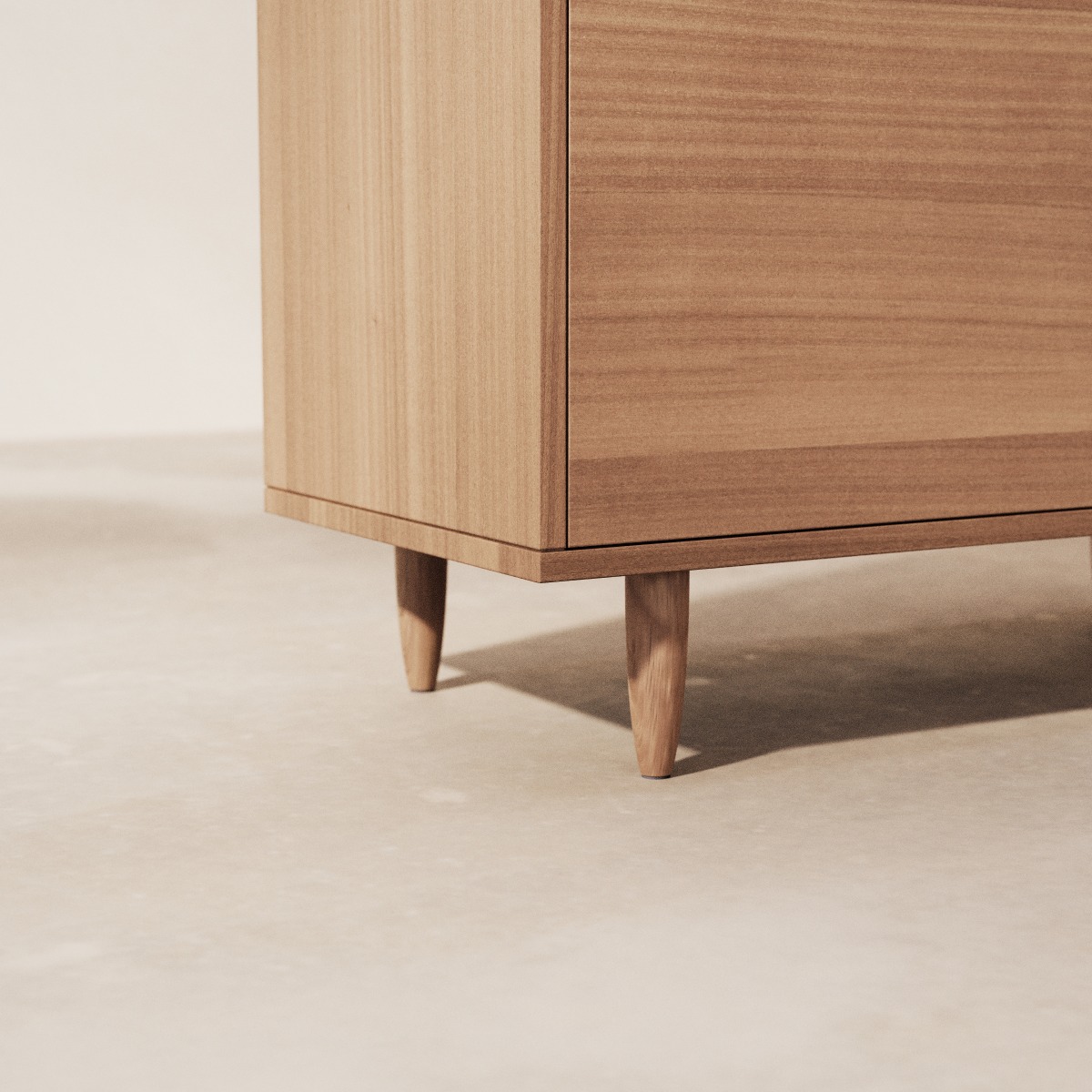 Livio - Sideboard aus massivem Hevea 100 cm