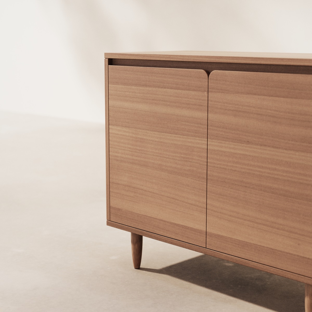 Livio - Sideboard aus massivem Hevea 100 cm