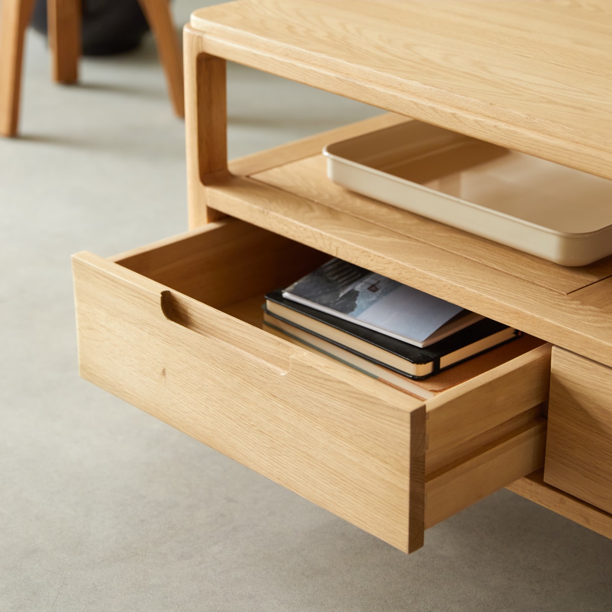 Arto - TV-Schrank aus massivem Eichenholz 100 cm