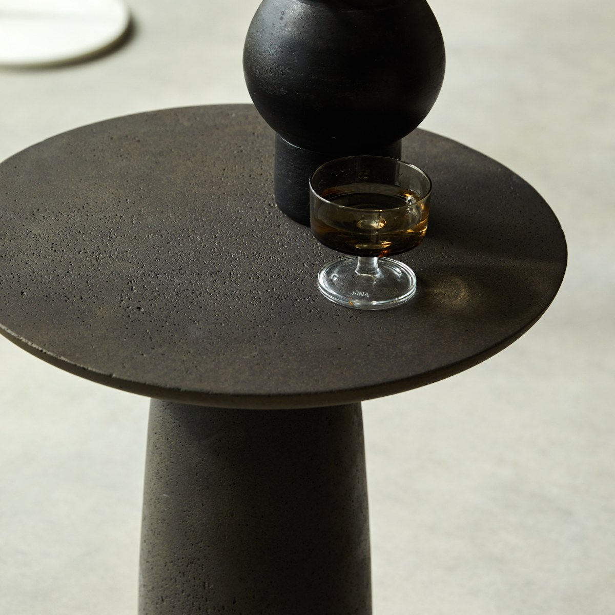 Miguel - Black cement side table