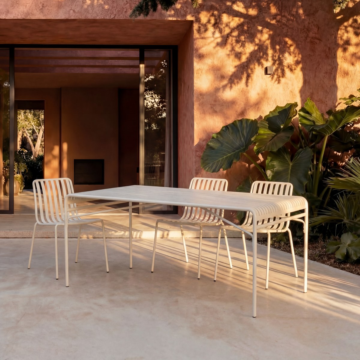Gaby - Gartenmöbel-Set Cream aus Metall, 4-Sitzer