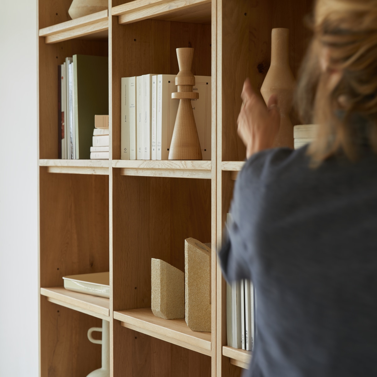 Aliette - Doppelbücherregal aus Massivholz