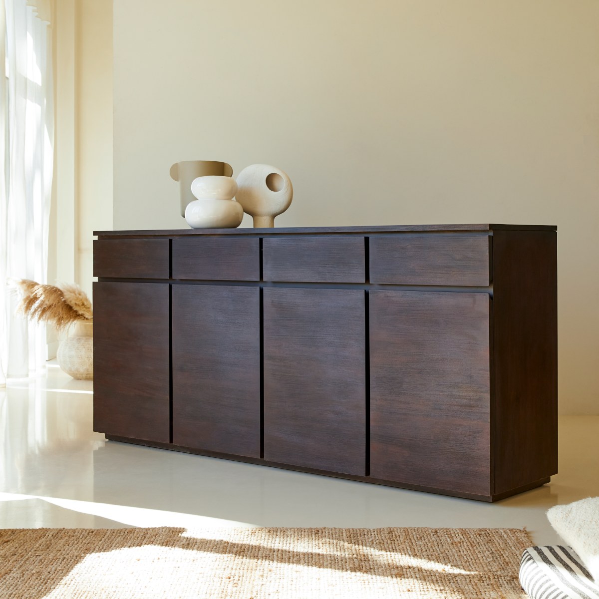 Eva - Buffet aus massivem Mahagoniholz 200 cm