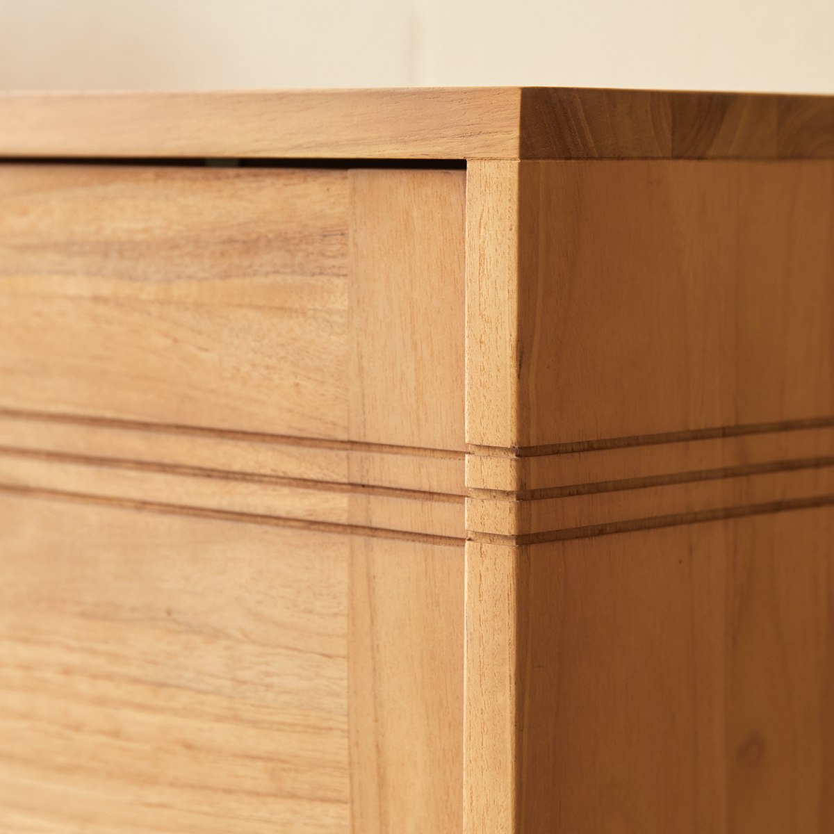 Basic - TV-Schränk aus massivem Teak 140 cm