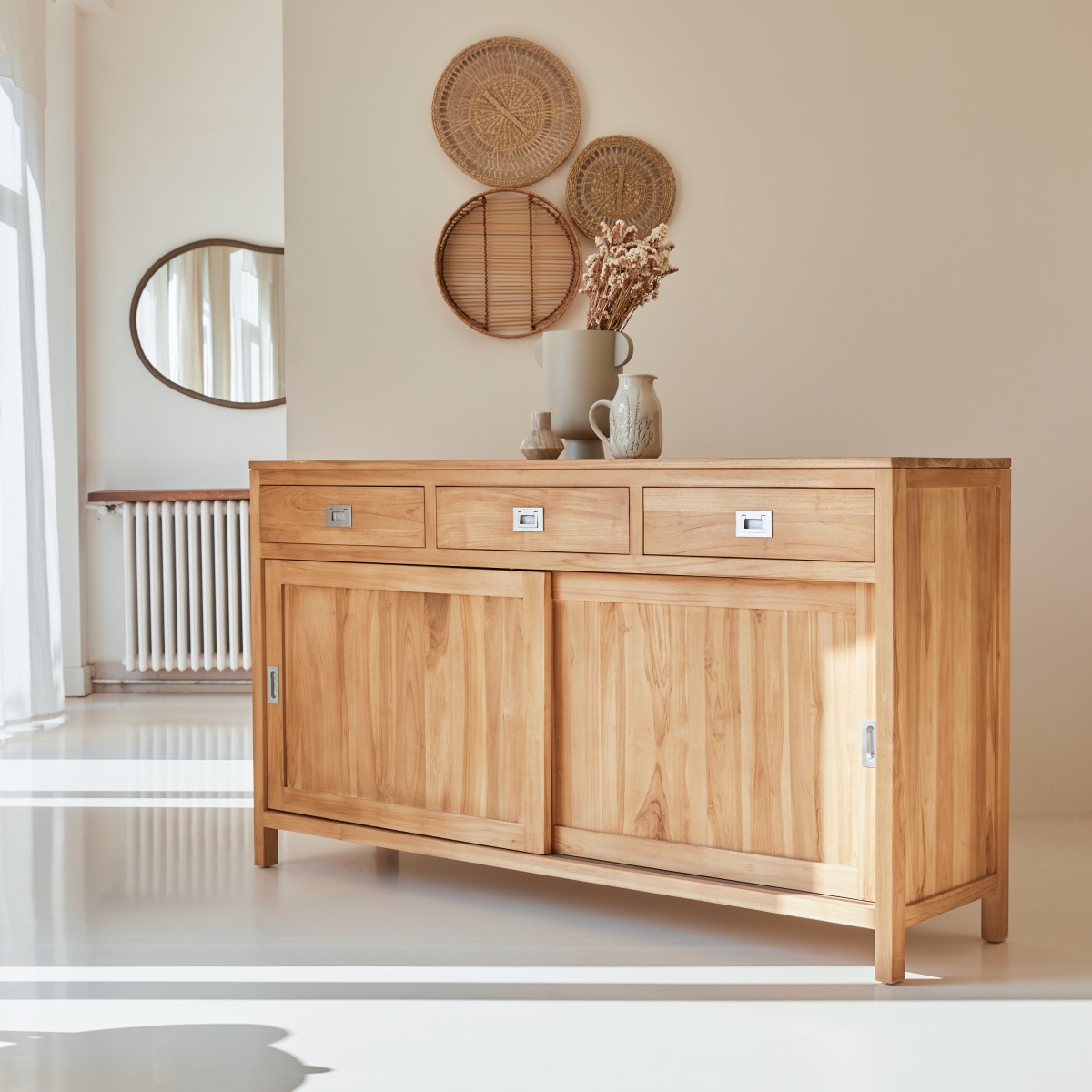 Coffee Tek - Buffet aus massivem Teakholz 180 cm