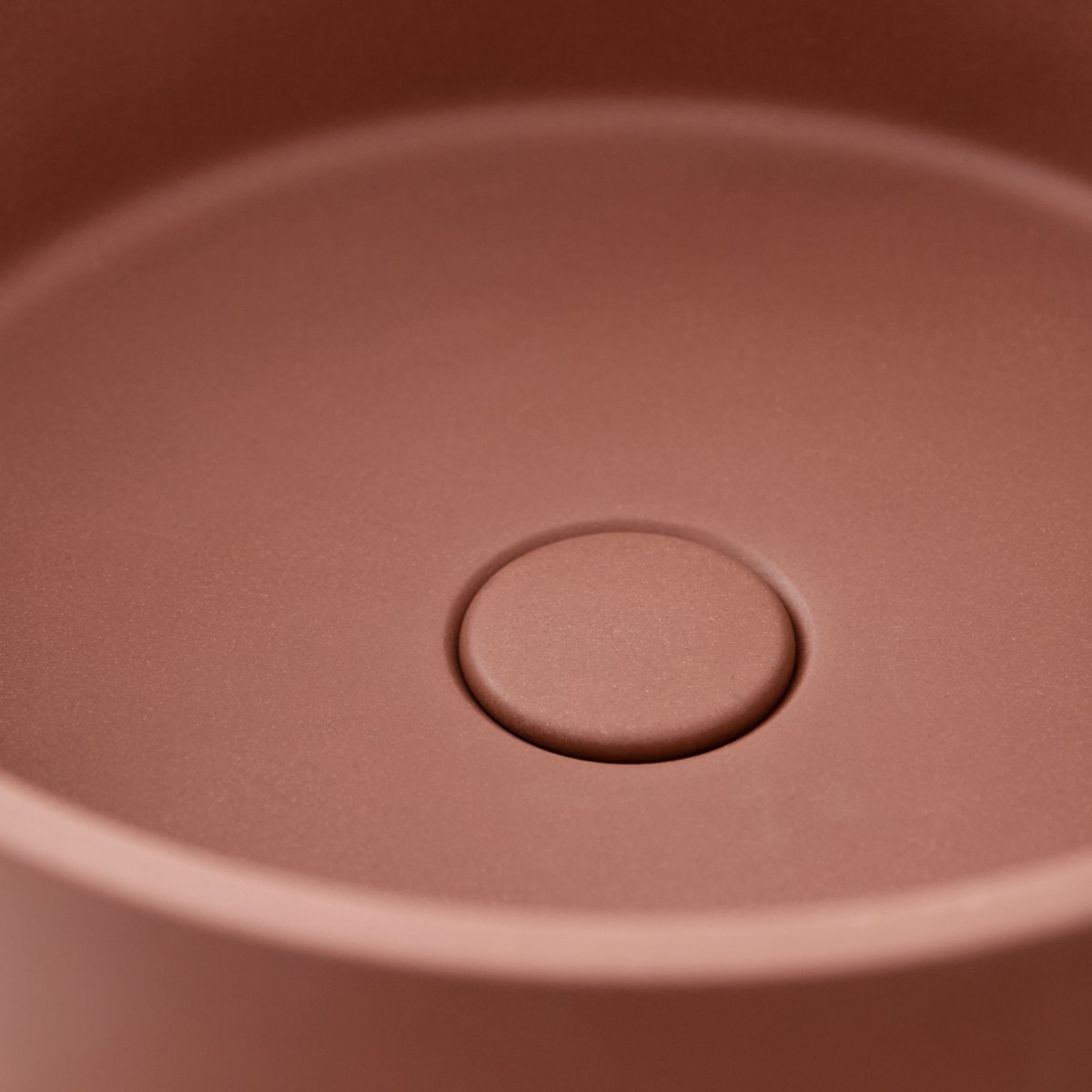 Gina - Vasque ronde béton terracotta ∅ 39 cm