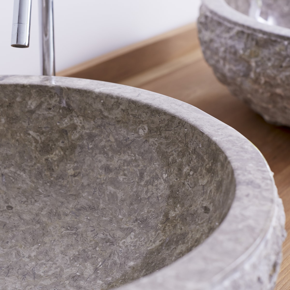 Scrula - Waschbecken aus Marmor grey ∅ 45 cm