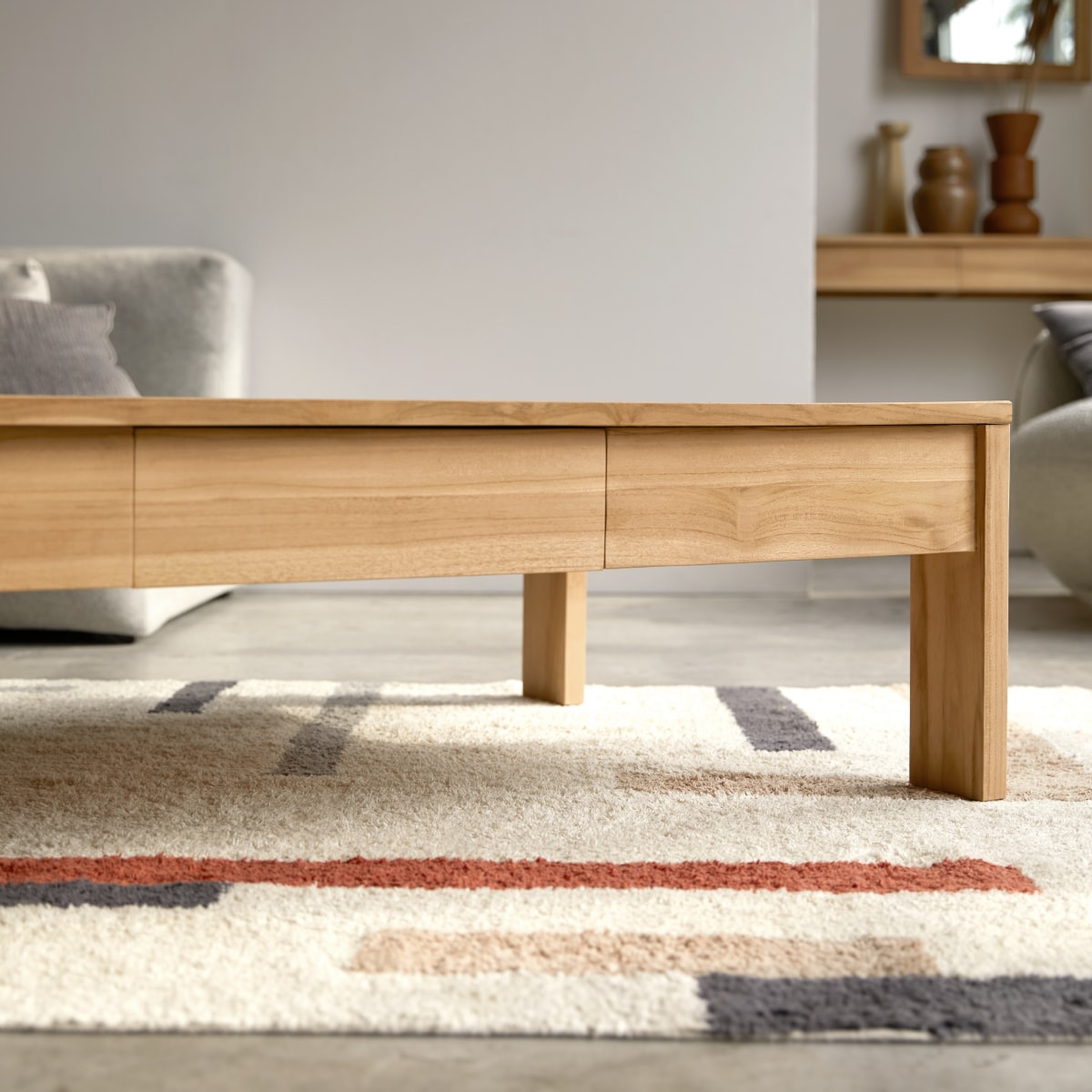 Eden - Couchtisch aus massivem Teakholz