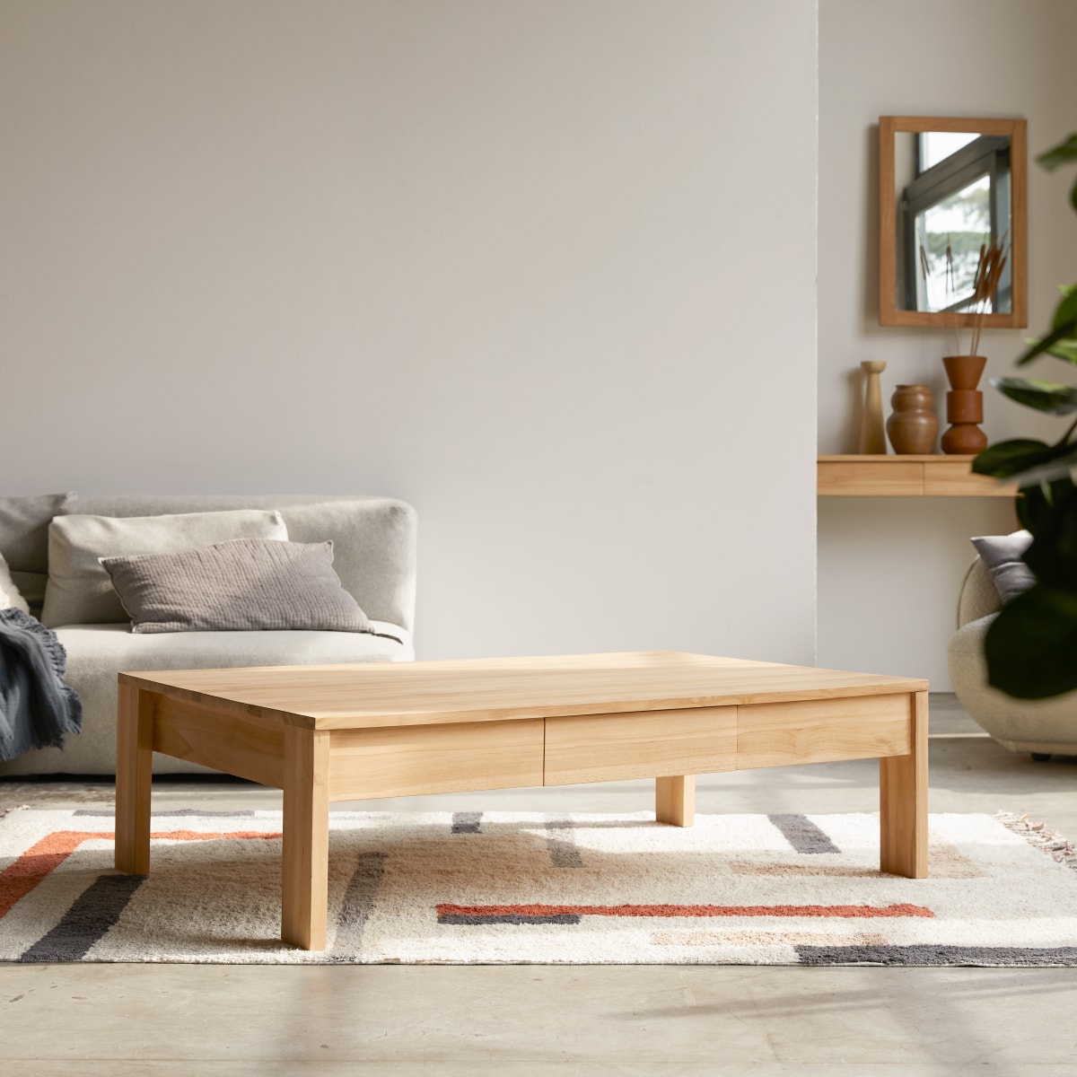 Eden - Couchtisch aus massivem Teakholz