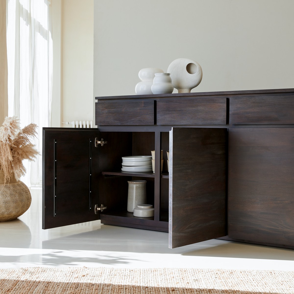 Eva - Buffet aus massivem Mahagoniholz 150 cm