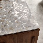 Isaure - Aparador de nogal macizo y terrazo prémium de 140 cm