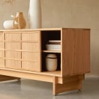 Miu - Mobile TV in legno di quercia 135 cm