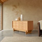 Miu - Mobile TV in legno di quercia 135 cm