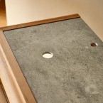 Achille - Mueble para lavabo de teca maciza de 135 cm